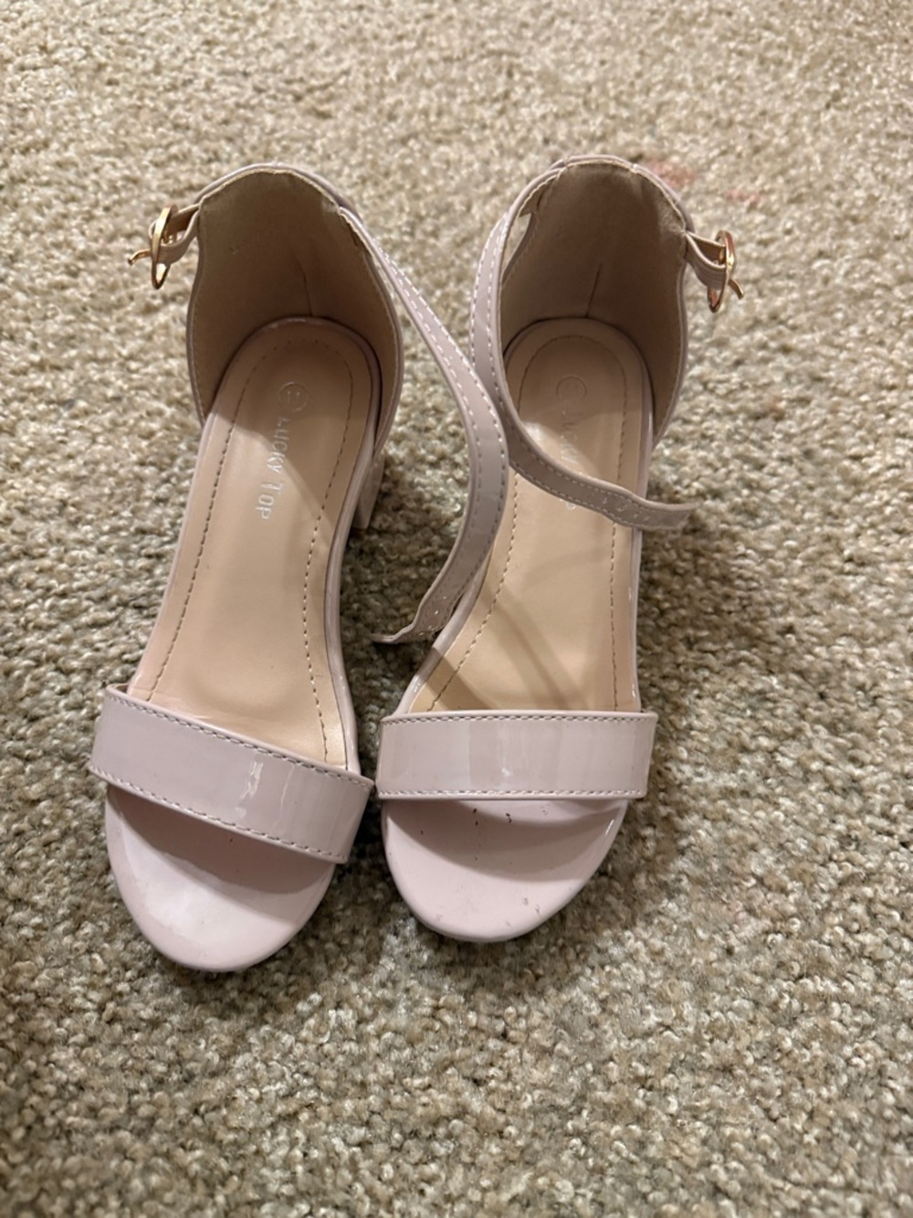Girls' Light Pink Ankle-Strap Dress Sandals